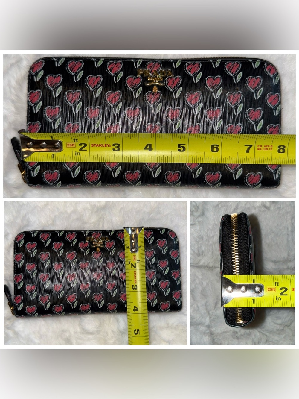 Prada Vitello Move Love Continental Zip Wallet - Picture 12 of 13